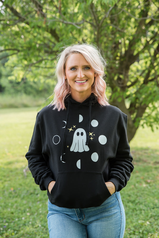 Phases of the Moon Graphic Hoodie