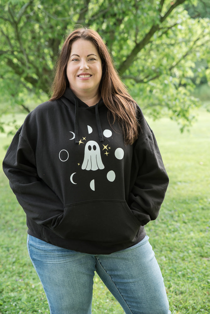 Phases of the Moon Graphic Hoodie